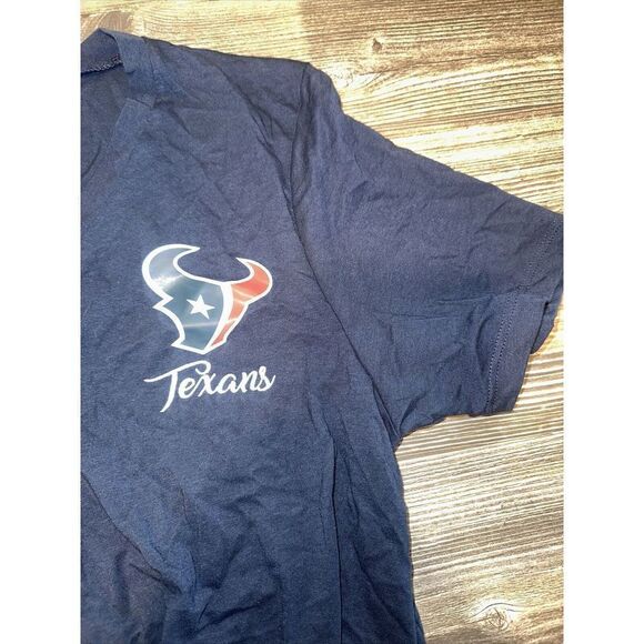 Houston Texans NFL / Team Logo Apparel Blue SS V-Neck Knot T-Shirt. Medium. O - Picture 3 of 5